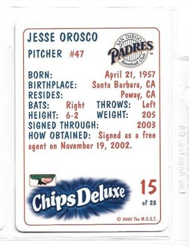 2003 Keebler San Diego Padres SGA - You Pick One - Ballpark Giveaway Set - Picture 31 of 49
