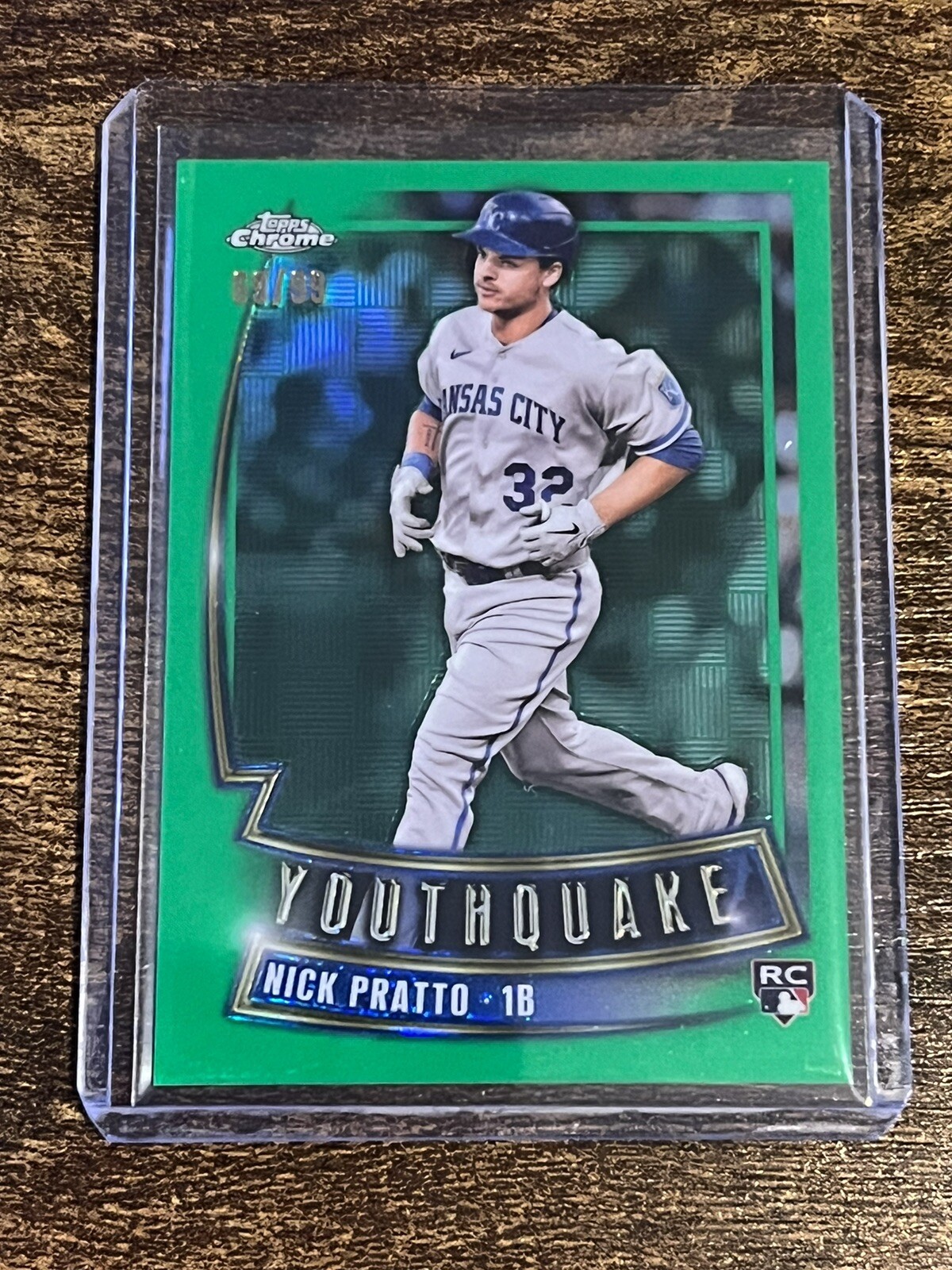 NICK PRATTO 2023 Topps Chrome Rookie RC Green Youthquake /99 Royals