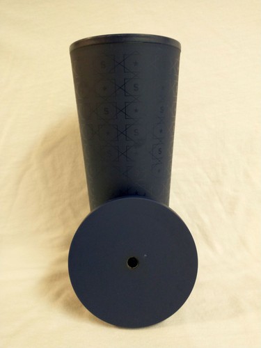 Starbucks 2017 Matte Navy Blue S And Star Logo 24 oz Venti Tumbler - Imagen 6 de 9