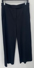 MaxMara Womens Navy Flat Front Wide Leg Dress Pants sz 12