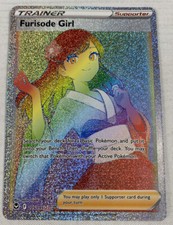 Furisode Girl 205/195 Silver Tempest Secret Rare Pokemon TCG Full Art Rainbow NM on eBay