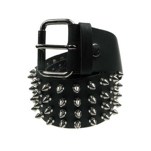 New High Quality Nickel Spike Studded Leather Belt Emo Punk Gothic Made In UK - Picture 7 of 7