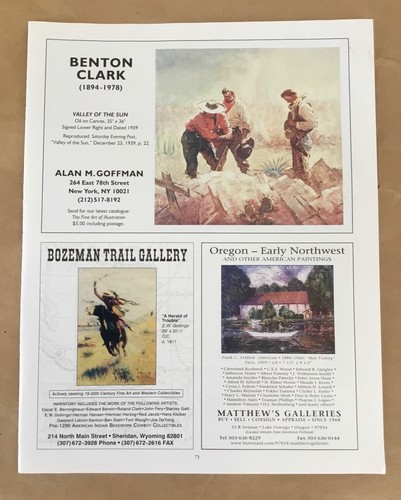 Benton Clark at Goffman gallery exhibition ad 1996 vintage art magazine print