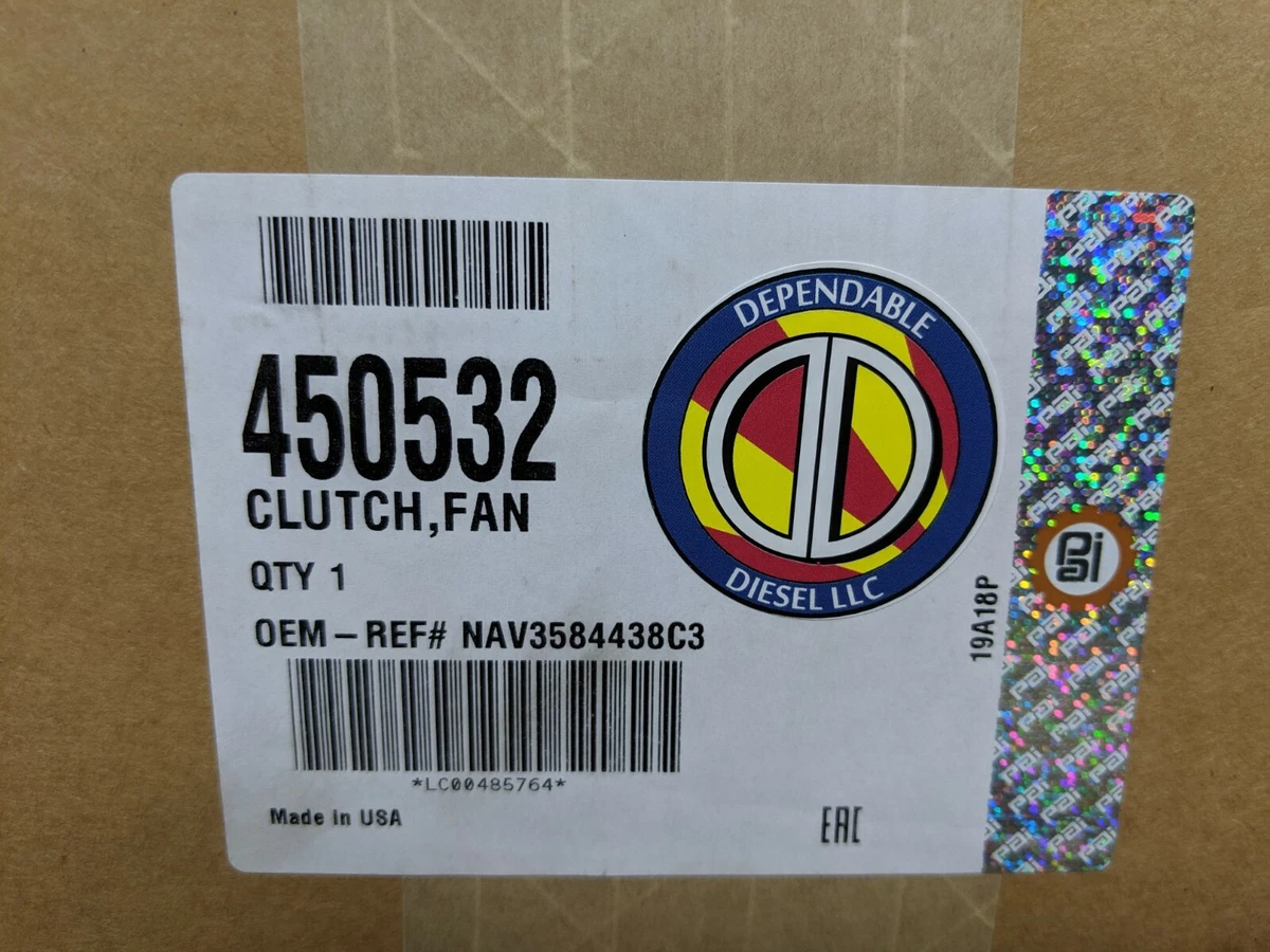 International Viscous Fan Clutch PAI# 450532 Ref# 3584438C3  