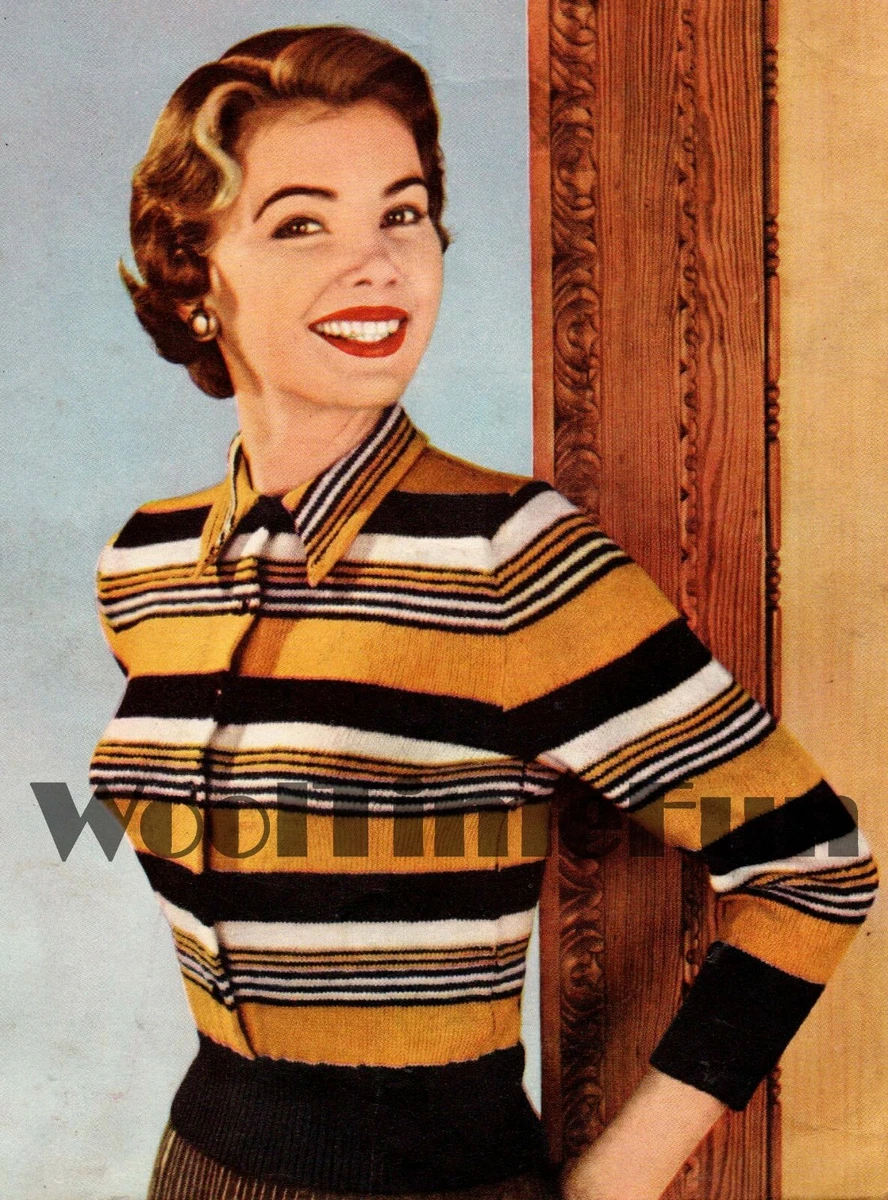 Vintage jumper with collar sales