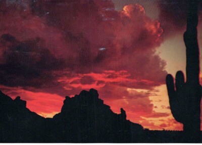 AK Wolkenhimmel Atmosphäre Nachleuchten Licht Welt Dämmerung Geste Sonnenuntergang AA13397