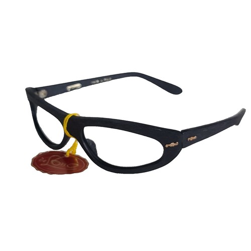 Vintage Y2K Eyeglasses | Ornate Decorated Narrow Style | Black Monochrome Vintage Y2K Eyeglasses | NOS | Ornate Decorated Narrow Style  main image 2