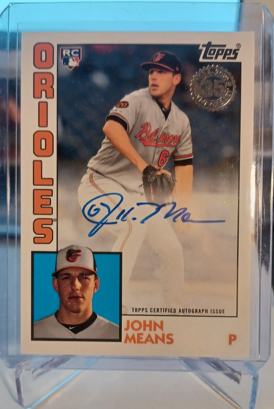 2019 Topps Update 1984 Topps Baseball Auto John Means #84A-JME Rookie Auto RC