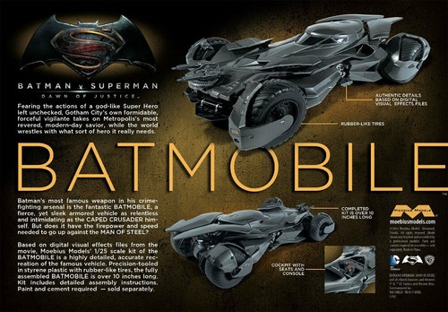 Batman Vs. Superman Dawn Of Justice Batmobile Model Kit SEALED 18BMO01 - 第 2/5 張圖片