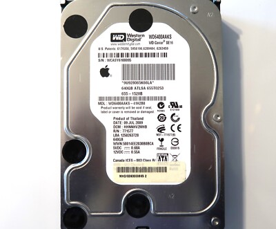 WD WD6400AAKS-41H2B0 HHNNHV2MHB (WCASY) Thailand 3.5'' 640gb Sata HDD JUL-2009