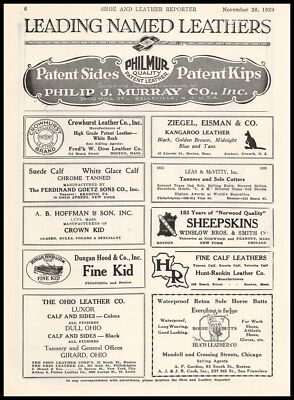 1929 Ziegel Eisman Kangaroo Leather Factory Newark New Jersey Vintage Print Ad