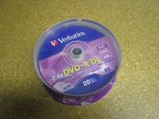 Verbatim 2.4X DVD R DL Double Layer Recordable 8.5 Gb 20 Pack Sealed Brand New
