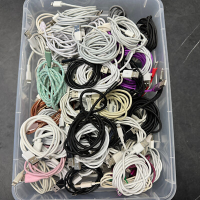 Lot of 20 (USB Type-A - Lightning) Cables   Random Lengths & Mixed Selection