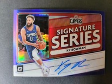 2020-21 Donruss Optic Ky Bowman Signature Series Auto Autograph Purple Clippers