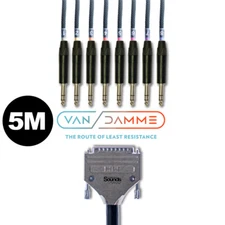 5M D-SUB Cable Serial DB25 Analog Tascam | 8 Way NP3X Neutrik Black Van Damme