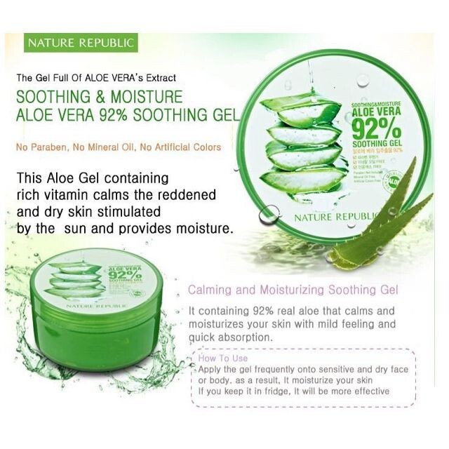 NaturCare Natur Vera La Gelée Soothing & Moisture Aloe Vera 92% Soothing Gel | Nature