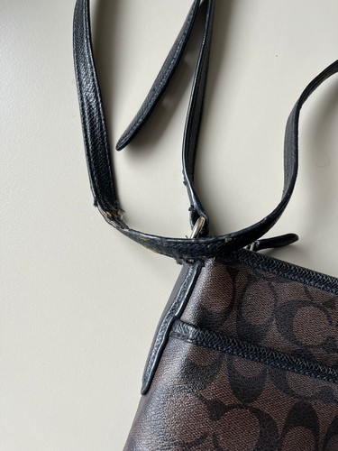 COACH SIGNATURE FILE ZIP HANDBAG CROSSBODY SHOULDER BAG PURSE F58297 - 第 6/14 張圖片