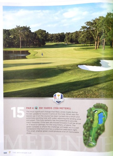 Golf 2012 PGA Ryder Cup Program Grounds Pass Course Map Schedule Medinah CC - Picture 6 of 10
