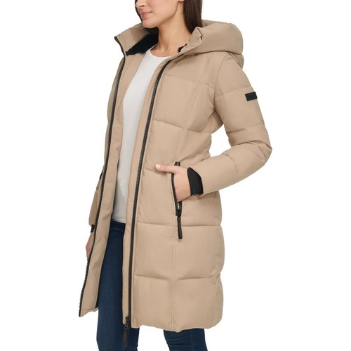 Calvin Klein Damen Oxford Faux Fur Puffer Jacket | K53