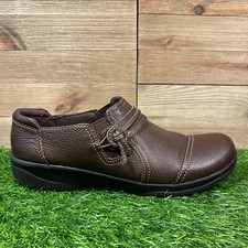 Clarks Cheyn Madi Womens 7 M Brown Leather Shoes Casual Comfort Slip On Walking