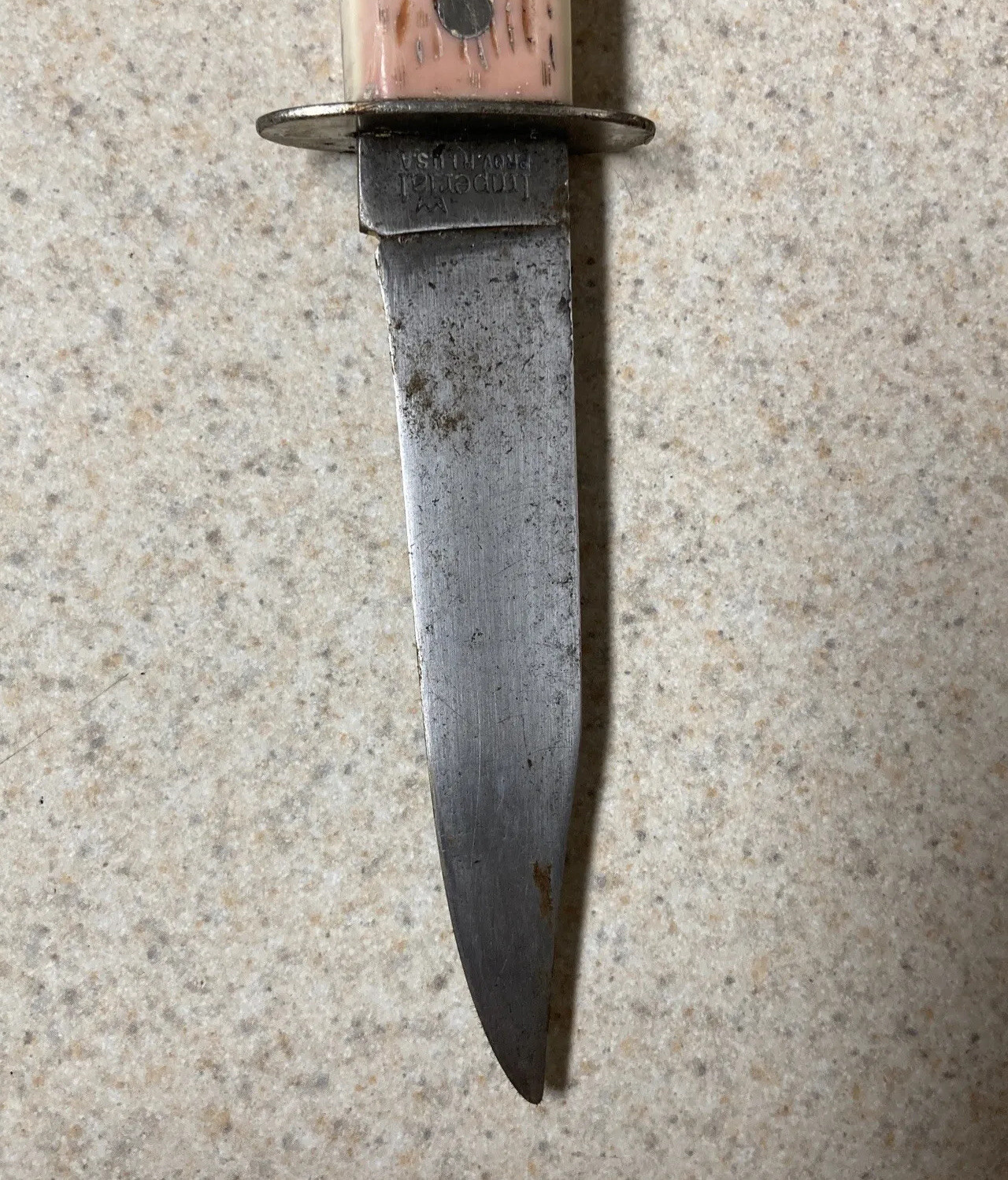 VTG Imperial Carved Moose Handle Fixed Blade Hunting Knife Providence