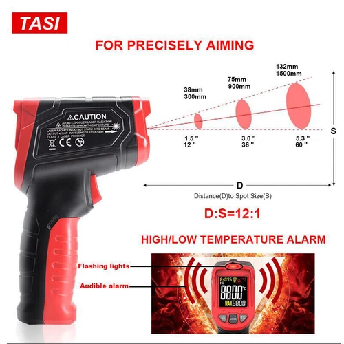 LCD IR Temp Meter Non-contact Laser Temperature Gun Infrared Thermometer - Picture 6 of 18