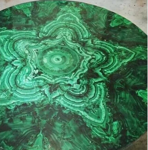 Tavolo centrale gioco pietra malachite casuale rotondo 36" piano moderno bar caffè scrivania - Foto 2 di 7