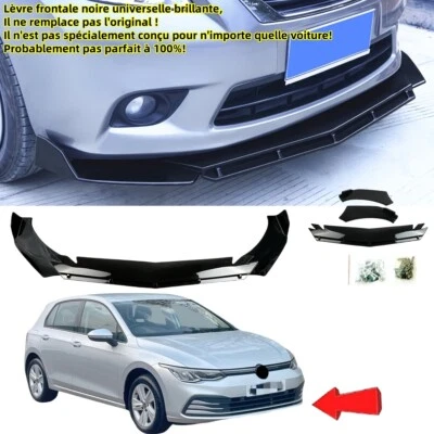séparateur lèvre avant universel pour VW Golf VIII CD1 / Variant CG5 2020-2024 - Photo 1/4