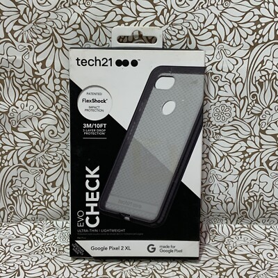   Tech21 Evo Check Case Cover for Google Pixel 2 XL - Smoky Black