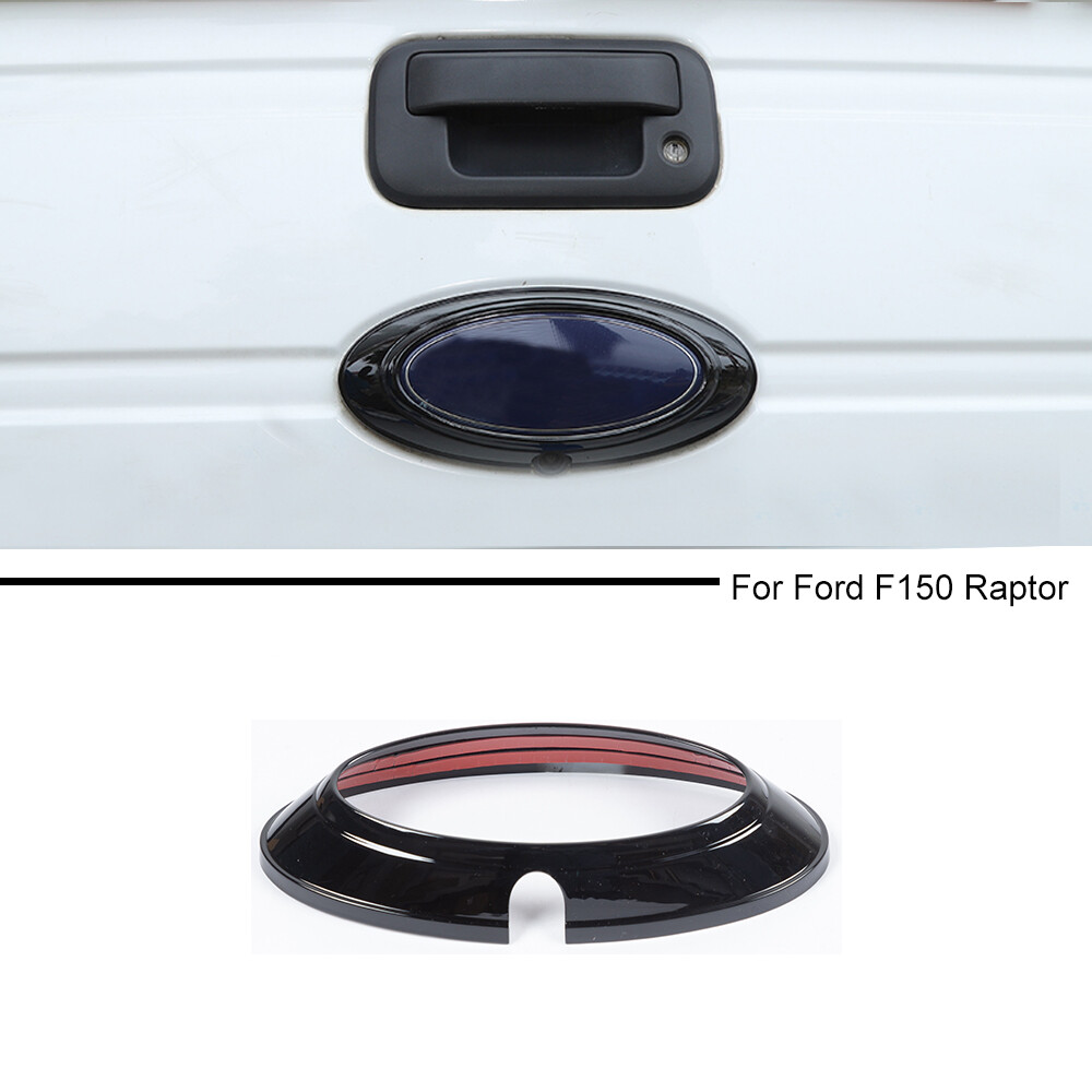 Rear Logo Emblem Badge Ring Cover Trim For Ford F150 2009-2014 Black Accessories