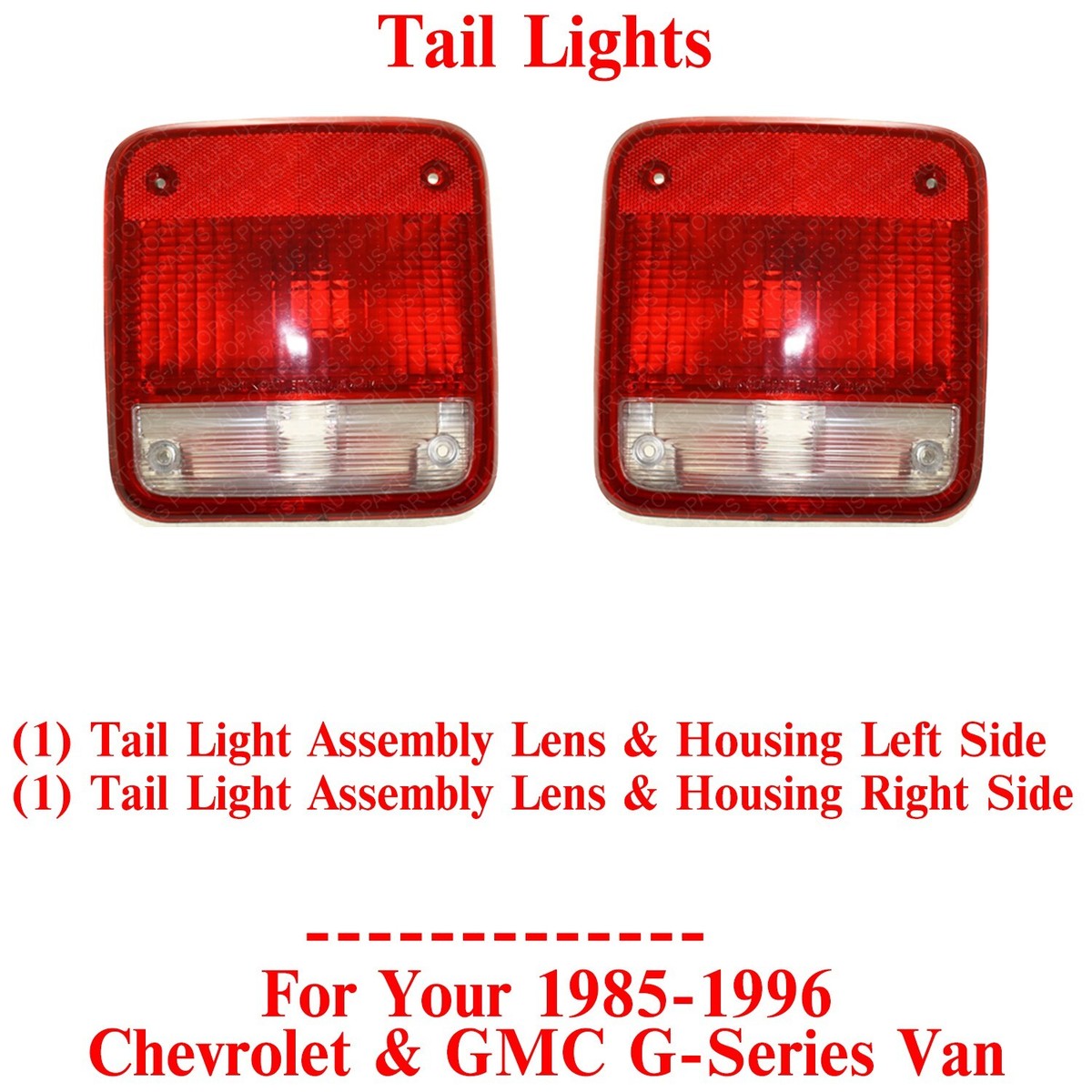 Tail Lights Assembly Left&Right Side For 1985-1996 Chevrolet & GMC