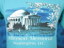 vintage 80s JEFFERSON MEMORIAL WASHINGTON D.C. single stitch T-Shirt XS/SMALL