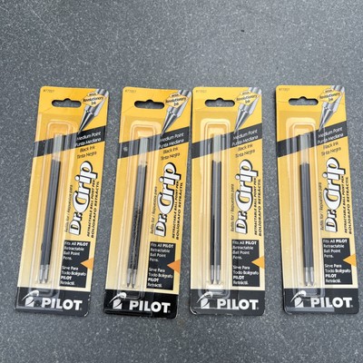 77227 Pilot Dr. Grip Retractable Pen Refill, Medium Pt, Black Ink, 4 Pack of 2
