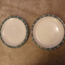 Denby Blue Aqua Azure Coast 2 x side plates  22cm
