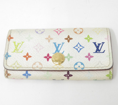 Authentic LOUIS VUITTON Monogram Multicolor Multicles 4 Ring Key Case F#46852