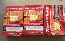 3x ThermaCare Lower Back & Hip Heat wraps L-XL 6 Pieces Total Exp 2025