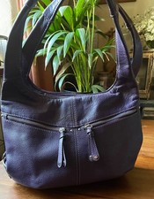 TIGNANELLO PURPLE LEATHER SHOULDER HOBO BAG