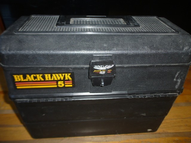 Vintage Fishing Tackle Box Fenwick Black Hawk 5, Beautiful Shape