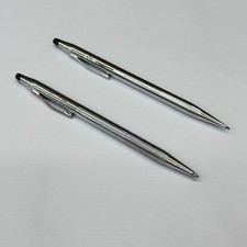 Vintage Cross Century Lustrous Chrome Ballpoint Pen and Pencil Set RJF USA