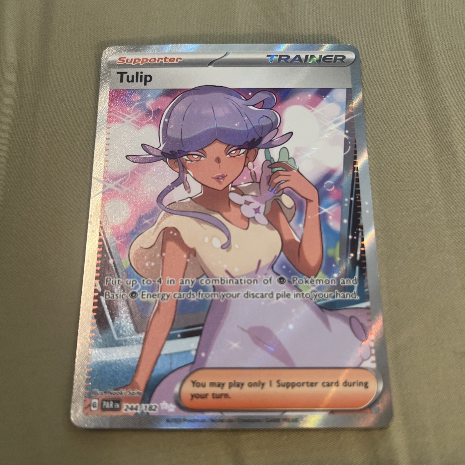 tulip pokemon card full art Tulip Trainer SV4M 087/066 SR Card main image 1