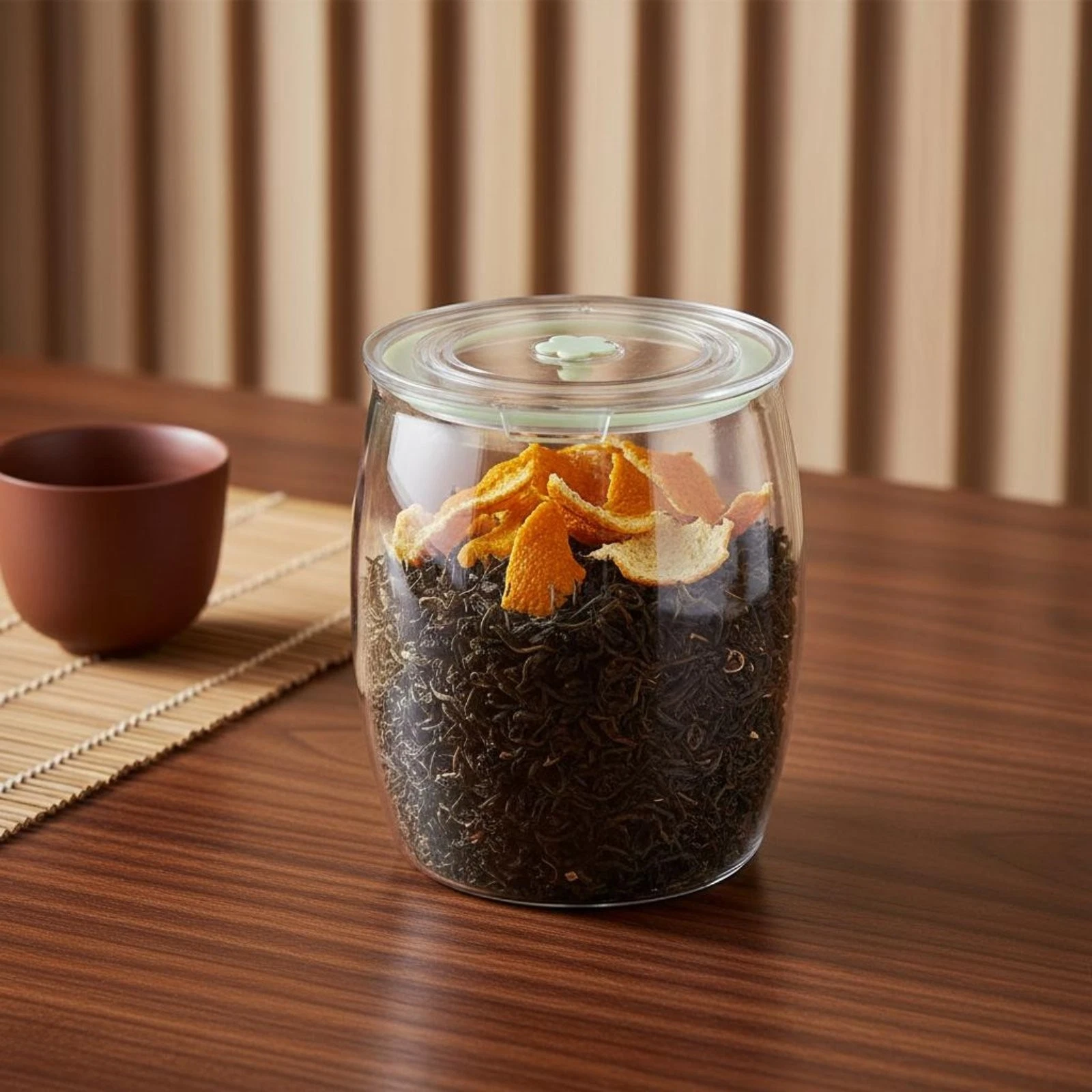 6 Jars Airtight Storage Jar Stackable Grain Storage Jar Space-Saving for