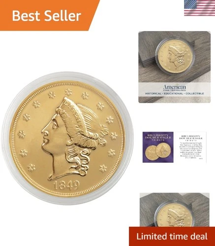 American Coin Treasures 1849 P Type One Liberty Head Gold Piece $1 American Mint