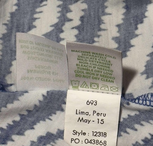Lilly Pulitzer 100 % Pima Baumwolle Chevron Print Racerback Kleid Größe Medium - Bild 5 von 7