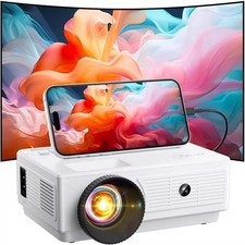 ARTSEA Mini Projector 1080P Portable iOS Android Windows TV HDMI White OB