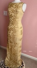 Raga Brand Gold Beaded Gown Size Medium NWT