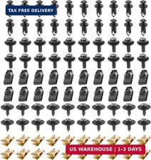100 PCS Car Body Fender Bumper Splash Guard Fixing Clip, U-Screws and Bolts Kit,