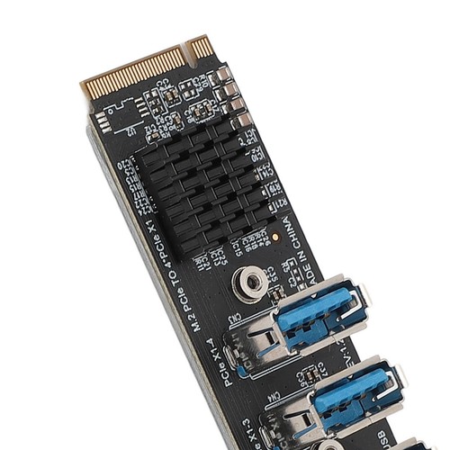 M.2 Mkey PCIe To 4 Ports PCIe X1 Expansion Card ASM1184E Main Controller 1 To CB - Afbeelding 22 van 22