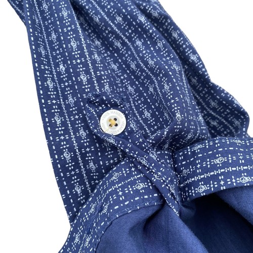 MAMBO Australia Casual shirt Men’s Size M Decorative Buttons Cuffs Blue Pattern - Picture 6 of 8