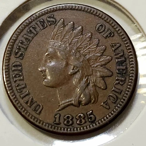 1885 Indian Head Cent - XF+ - 3 Diamonds, Nice! **Semi-Key: 11,765,384 Minted**