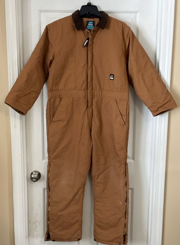 Berne Apparel Youth Duck Brown XL Insulated Coveralls 16/18 GOOD